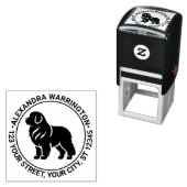 ニューファンドランドドッグスタンディングシルネーム差出人住所 セルフインキングスタンプ (インサイチュ)