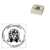 ニューファンドランドドッグファミリー差出人住所 ラバースタンプ (押印)