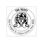 ニューファンドランドドッグ差出人住所ファミリー ラバースタンプ (インプリント)