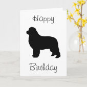 ニューファンドランドハッピーバースデー カード (黄色い花)