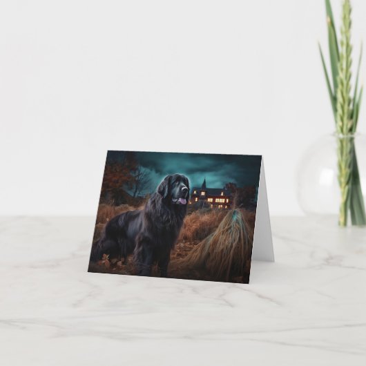 ニューファンドランドハロウィーン怖 カード (正面)