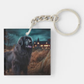 ニューファンドランドハロウィーン怖 キーホルダー (裏面)