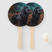 ニューファンドランドハロウィーン怖 ハンドファン (正面&裏面)