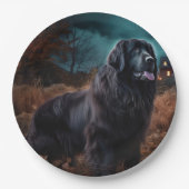 ニューファンドランドハロウィーン怖 ペーパープレート (正面)