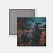 ニューファンドランドハロウィーン怖 マグネット (正面/裏面)