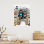 ニューファンドランドパピスオンビーチ ポスター (キッチン)