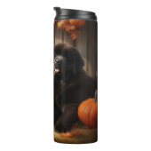 ニューファンドランドパピー秋の喜びカボチャ タンブラー (回転右)