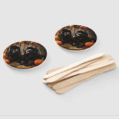 ニューファンドランドパピー秋の喜びカボチャ ハンドファン (組立なし)