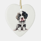 ニューファンドランドパーソナライズされたの子犬 セラミックオーナメント (右)