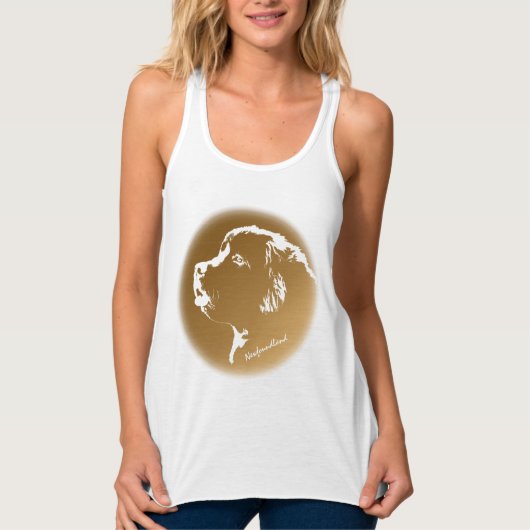 ニューファンドランドパーソナライズされたシャツワン犬タンクトップ タンクトップ (正面)