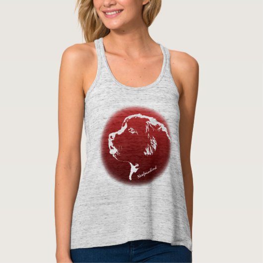 ニューファンドランドパーソナライズされたシャツワン犬タンクトップ タンクトップ (正面)
