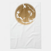 ニューファンドランドパーソナライズされたタオル犬茶タオル キッチンタオル (縦)