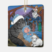 ニューファンドランドベビーイエス セラミックオーナメント (左)