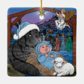 ニューファンドランドベビーイエス セラミックオーナメント (裏面)