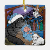 ニューファンドランドベビーイエス セラミックオーナメント (正面)