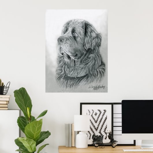 ニューファンドランドポートレートポスター ポスター (ホームオフィス)