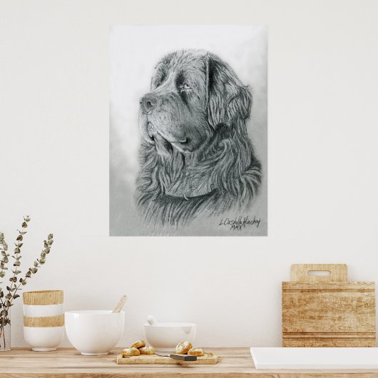 ニューファンドランドポートレートポスター ポスター (キッチン)