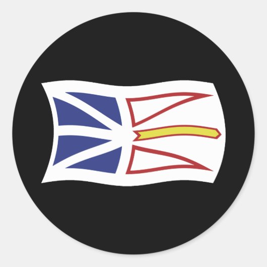 ニューファンドランド及びラブラドール国旗のシール ラウンドシール (正面)