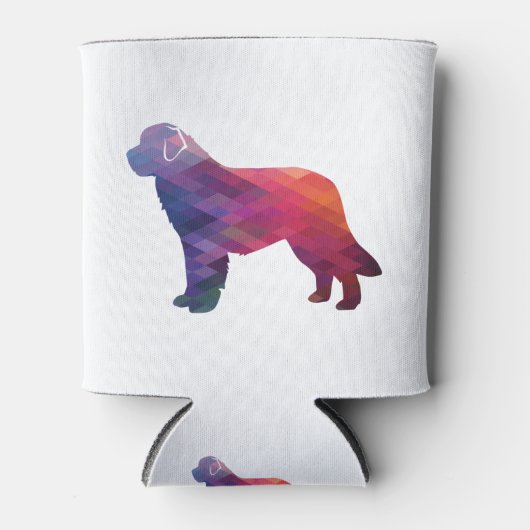 ニューファンドランド地域シルエットパープル 缶クーラー (正面)