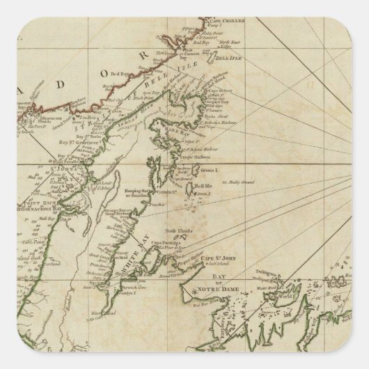 ニューファンドランド島の一般的な図 スクエアシール (正面)