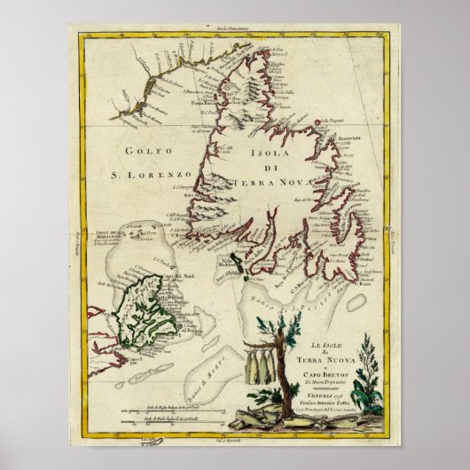 ニューファンドランド州ブレトン岬 ポスター (正面)