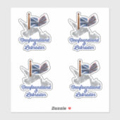 ニューファンドランド州旗とラブラドール シール (シート)