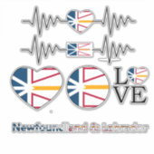 ニューファンドランド州旗の組み合わせ車のステッカー シール (正面)