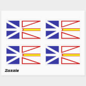 ニューファンドランド州旗 長方形シール (シート)