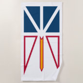 ニューファンドランド州・ラブラドール州旗(カナダ) ビーチタオル (正面)