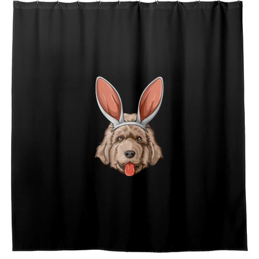 ニューファンドランド復活祭 | bunither dog gift シャワーカーテン (正面)