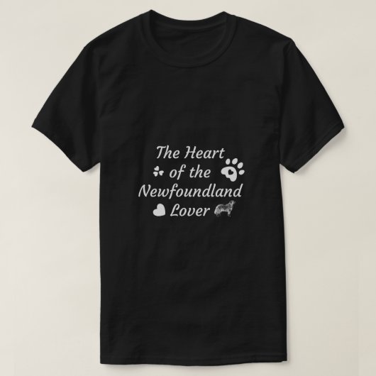 ニューファンドランド愛好家の心Tシャツ Tシャツ (デザイン正面)