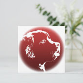 ニューファンドランド招待状パーソナライズされたドッグカード 招待状 (スタンド正面)