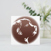 ニューファンドランド招待状パーソナライズされたドッグカード 招待状 (スタンド正面)