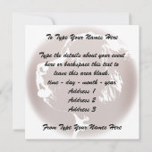 ニューファンドランド招待状パーソナライズされたドッグカード 招待状 (裏面)