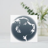 ニューファンドランド招待状パーソナライズされたドッグカード 招待状 (スタンド正面)