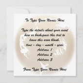 ニューファンドランド招待状パーソナライズされたドッグカード 招待状 (裏面)