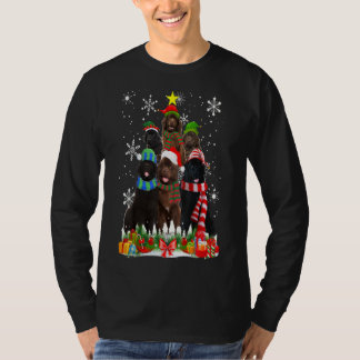 ニューファンドランド犬のクリスマスツリー Tシャツ