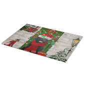 ニューファンドランド犬のクリスマス カッティングボード (角)