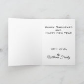 ニューファンドランド犬のクリスマス カード (内部)