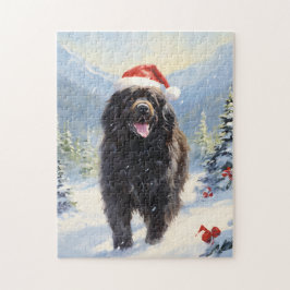 ニューファンドランド犬のクリスマス ジグソーパズル