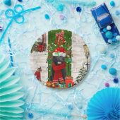 ニューファンドランド犬のクリスマス ペーパープレート (パーティー)