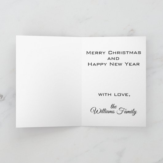 ニューファンドランド犬のヴィンテージパーソナライズされたクリスマス シーズンカード (内部)