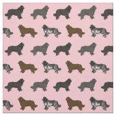 ニューファンドランド犬の地主ピンク ファブリック (見本)