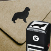 ニューファンドランド犬の毛のシルエット セルフインキングスタンプ