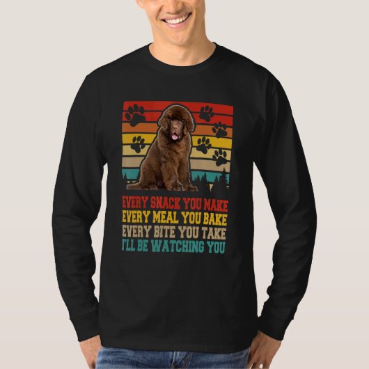 ニューファンドランド犬の活動にマッチする犬 Tシャツ (正面)