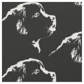 ニューファンドランド犬の生地 ファブリック 子犬 犬のパターン (クローズアップ)