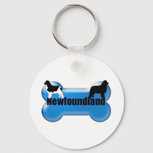 ニューファンドランド犬の骨 キーホルダー (正面)