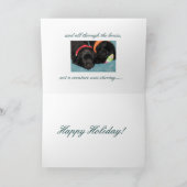 ニューファンドランド犬はクリスマスの前の夜だった シーズンカード (内部)