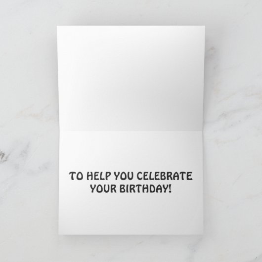 ニューファンドランド犬は「ハッピーバースデー」を言いたがる カード (内部)