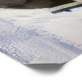 ニューファンドランド犬オートバイのクリスマスに乗る ポスター (角)